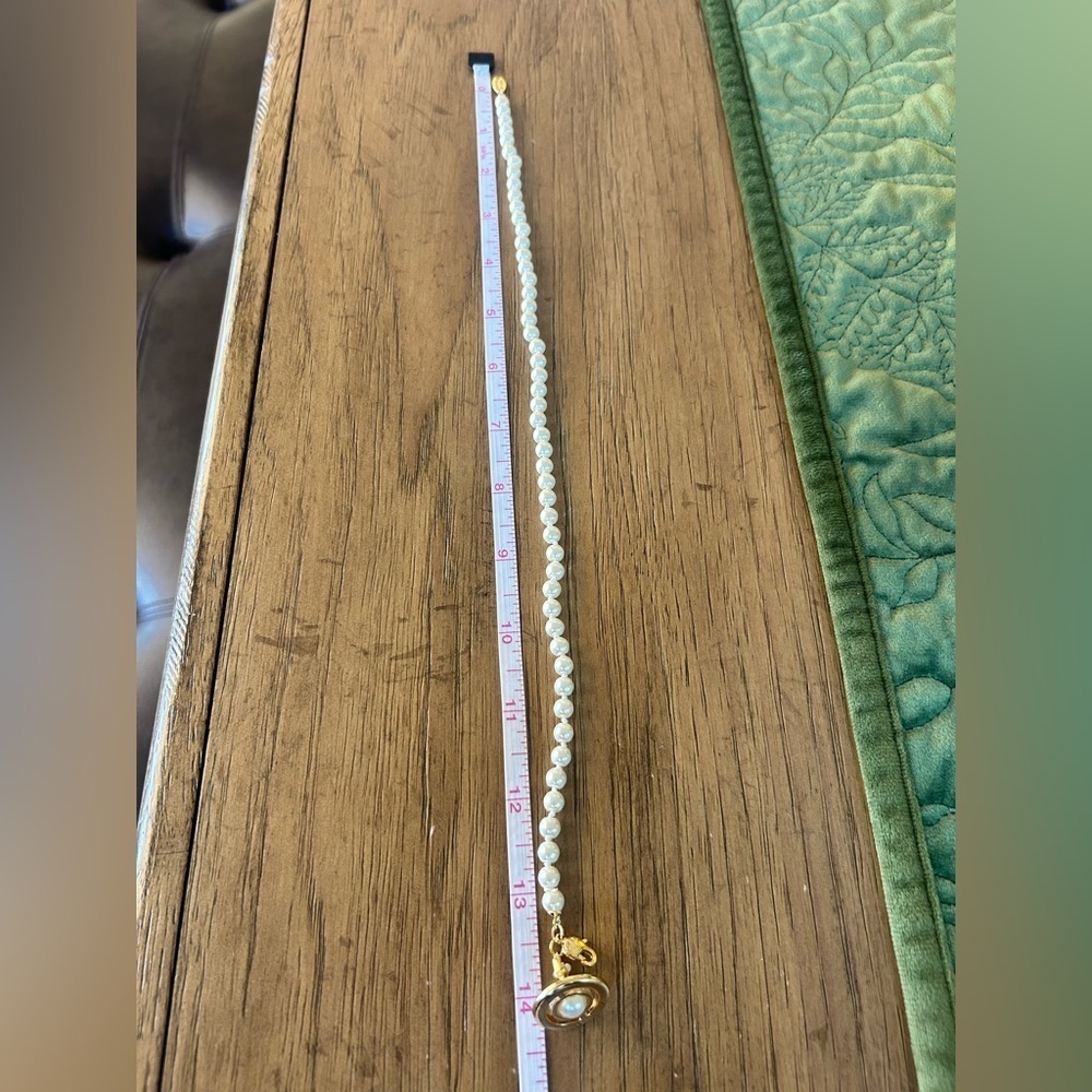 Vivienne Westwood SIMONETTA 3D Orb ENAMEL Pearl Choker Necklace - Picture 11 of 13